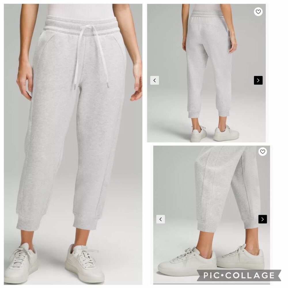 Lululemon Scuba High-Rise Cropped Jogger sweat pants light grey